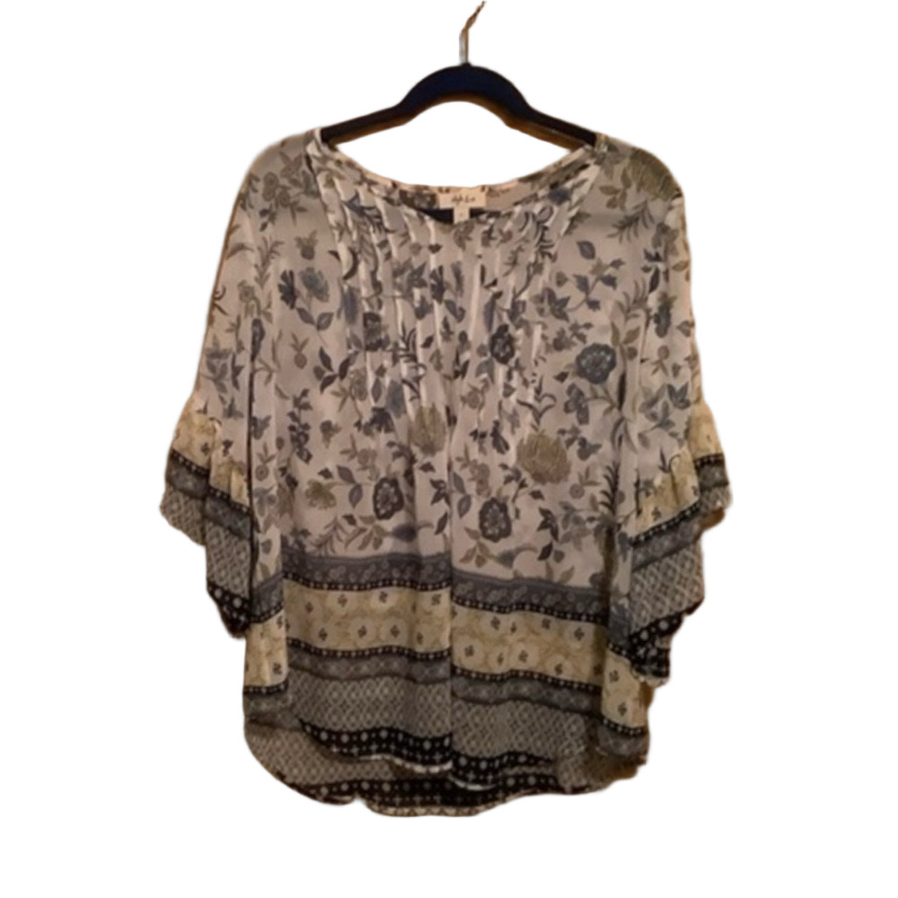 SHEER BLOUSE~STYLE & CO~GREAT OVER A TANK~SIZE LG